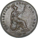 1858 Penny - Victoria British Copper Coin - Nice