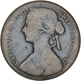 1860 Penny (Beaded Border) - Victoria British Bronze Coin