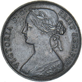 1860 Penny - Victoria British Bronze Coin - Nice