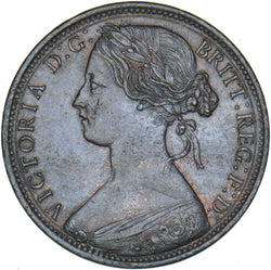 1862 Penny - Victoria British Bronze Coin - Very Nice