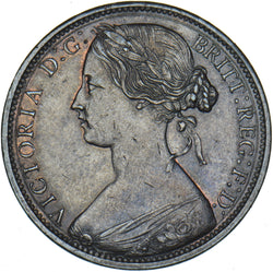 1862 Penny - Victoria British Bronze Coin - Very Nice