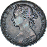 1887 Penny - Victoria British Bronze Coin - Nice