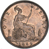 1889 Penny - Victoria British Bronze Coin - Very Nice
