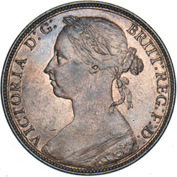 1889 Penny - Victoria British Bronze Coin - Superb