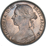1889 Penny - Victoria British Bronze Coin - Superb
