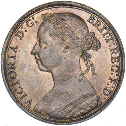 1890 Penny - Victoria British Bronze Coin - Superb