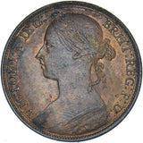 1893 Penny - Victoria British Bronze Coin - Very Nice