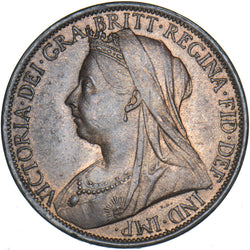 1895 Penny - Victoria British Bronze Coin - Very Nice