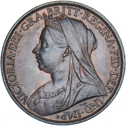 1898 Penny - Victoria British Bronze Coin - Very Nice