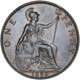 1899 Penny - Victoria British Bronze Coin - Very Nice