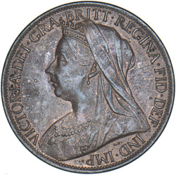 1901 Penny - Victoria British Bronze Coin - Very Nice