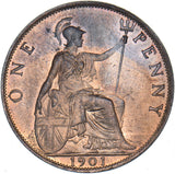 1901 Penny - Victoria British Bronze Coin - Superb