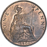 1901 Penny - Victoria British Bronze Coin - Superb