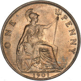 1901 Penny - Victoria British Bronze Coin - Superb