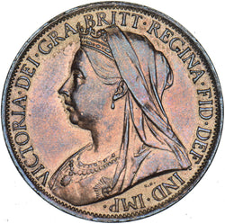1901 Penny - Victoria British Bronze Coin - Very Nice