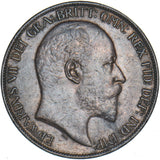 1902 Penny (Low Tide) - Edward VII British Bronze Coin - Very Nice