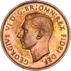 1951 Proof Penny - George VI British Bronze Coin - Superb