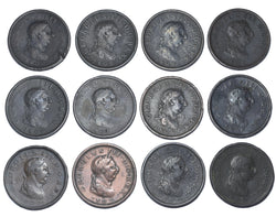 1806 - 1807 Pennies Lot (12 Coins) - George III British Copper Coins