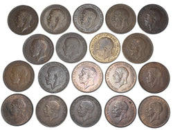 1911 - 1936 Better Grade Pennies Lot (19 Coins) - British Bronze Coins
