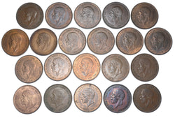 1935 - 1936 High Grade Pennies Lot (25 Coins) - George V British Bronze Coins