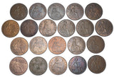1935 - 1936 High Grade Pennies Lot (25 Coins) - George V British Bronze Coins