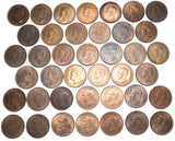 1937 - 1949 High Grade Pennies Lot (40 Coins) - George VI British Bronze Coins