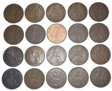 1953 Pennies Lot (20 Coins) - Elizabeth II British Bronze Coins