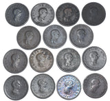 1806 - 1807 Halfpennies Lot (15 Coins) - George III British Copper Coins
