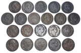 1831 - 1837 Farthings Lot (21 Coins) - William IV British Copper Coins