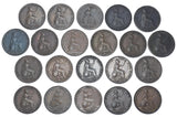 1831 - 1837 Farthings Lot (21 Coins) - William IV British Copper Coins
