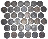 1860 - 1901 Farthings Lot (38 Coins) - Victoria British Bronze - All Different