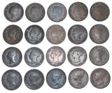 1843 - 1847 Half Farthings Lot (20 Coins) - Victoria British Copper Coins