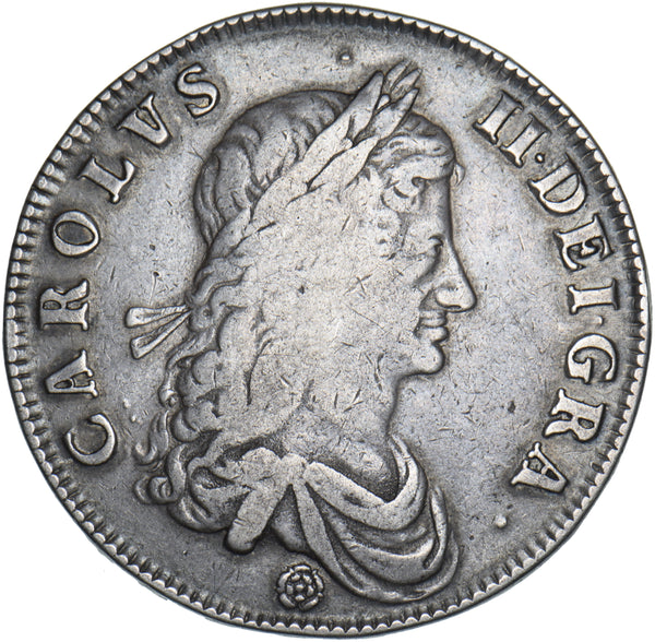 1662 Crown - Charles II British Silver Coin - Nice