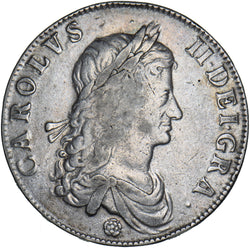 1662 Crown - Charles II British Silver Coin - Nice