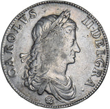 1662 Crown - Charles II British Silver Coin - Nice