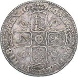 1666 Crown (Elephant Below Bust) - Charles II British Silver Coin - Nice