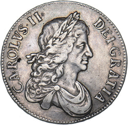 1670 Crown - Charles II British Silver Coin - Nice