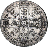 1670 Crown - Charles II British Silver Coin - Nice