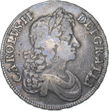 1672 Crown - Charles II British Silver Coin - Nice