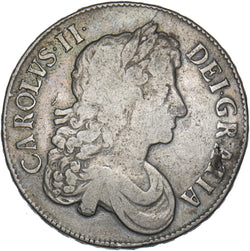 1676 Crown - Charles II British Silver Coin