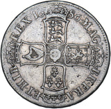 1686 Crown - James II British Silver Coin - Nice