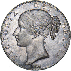 1844 Crown (Star Stops) - Victoria British Silver Coin - Nice
