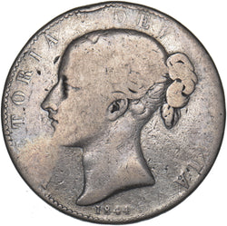 1844 Crown (Cinquefoil Stops) - Victoria British Silver Coin