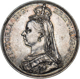 1887 Crown - Victoria British Silver Coin - Very Nice