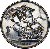 1887 Crown - Victoria British Silver Coin - Very Nice