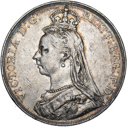 1888 Crown - Victoria British Silver Coin - Nice