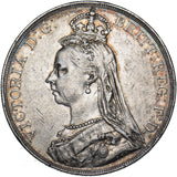 1888 Crown - Victoria British Silver Coin - Nice