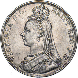 1890 Crown - Victoria British Silver Coin - Nice
