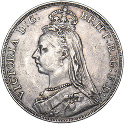 1891 Crown - Victoria British Silver Coin - Nice