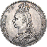 1891 Crown - Victoria British Silver Coin - Nice